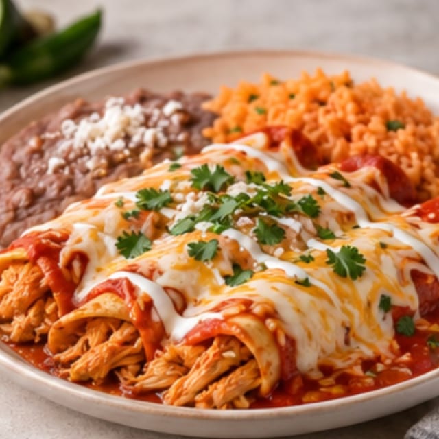 Chicken Enchiladas.