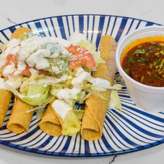Chicken or Birria Flautas